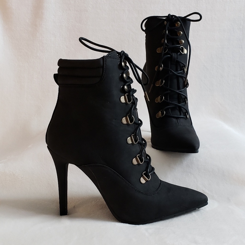 Lace up booties